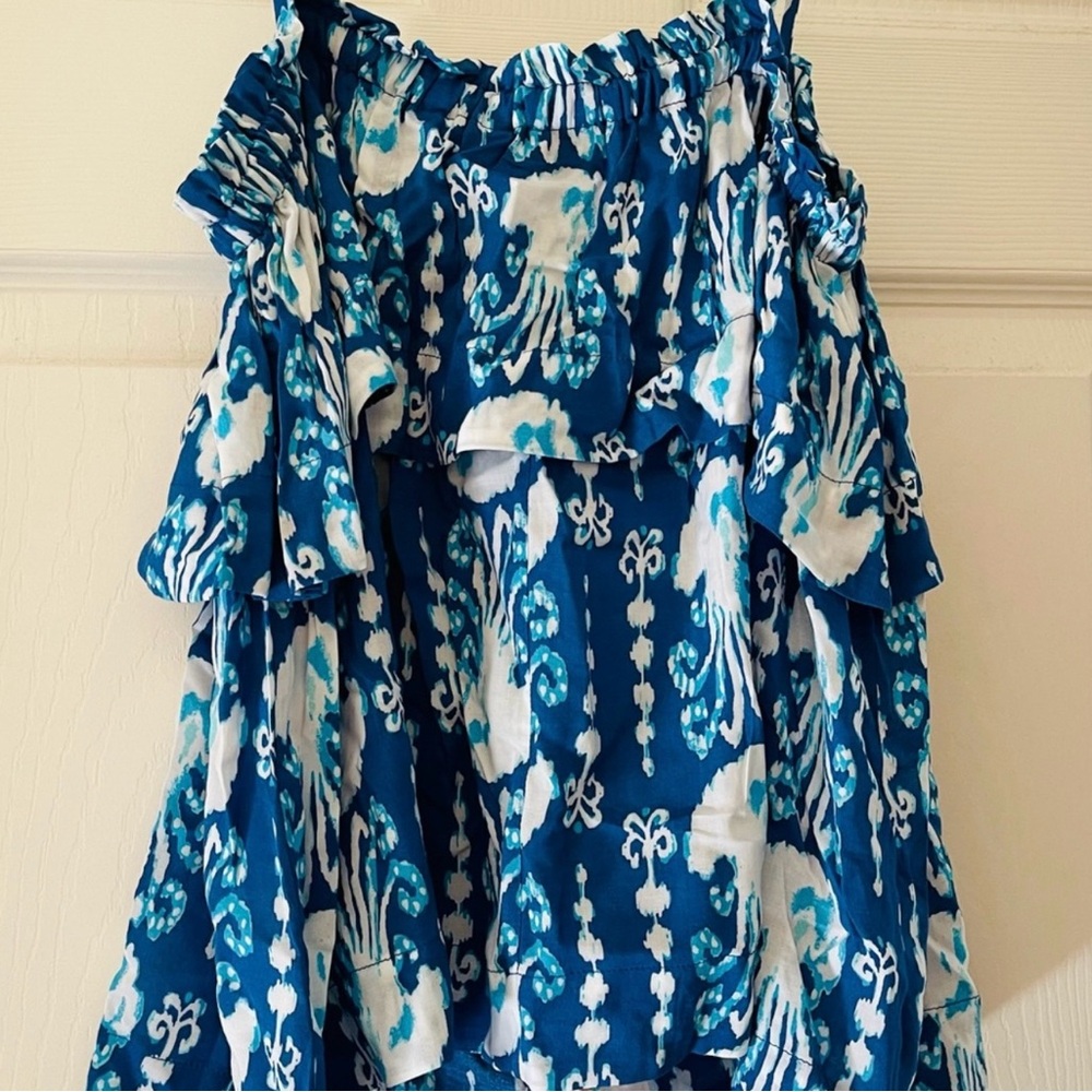 Lilly Pulitzer Blue and White Tiered Camisole - Picture 7 of 10
